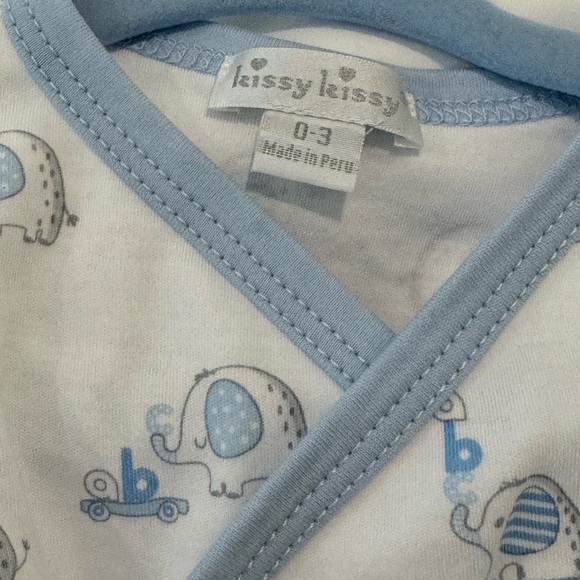 Kissy Kissy 0-3 Month Elephant ABCs Blue Trouser Set - Picture 3 of 4